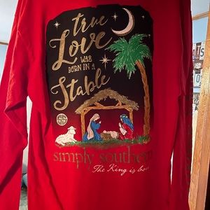 Red simply southern Christmas shirt maybe wore once or twice